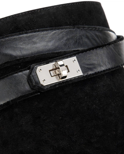 The Black Suede Vermoria Boots